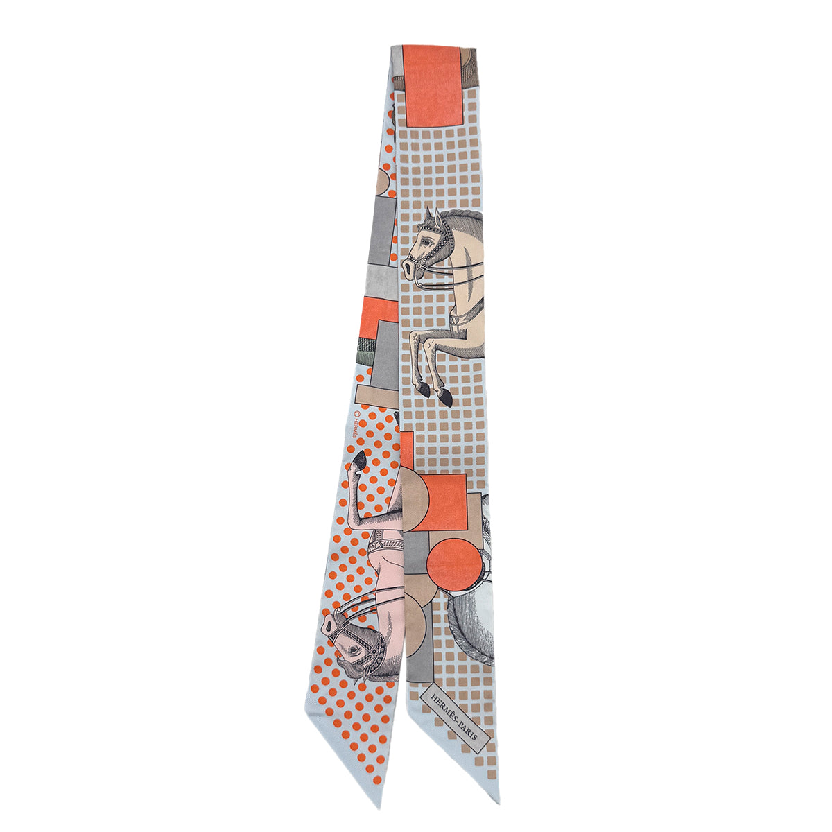 HERMES TWILLY CAVALIER EN FORMES SCARF MULTICOLOR SILK 90282095