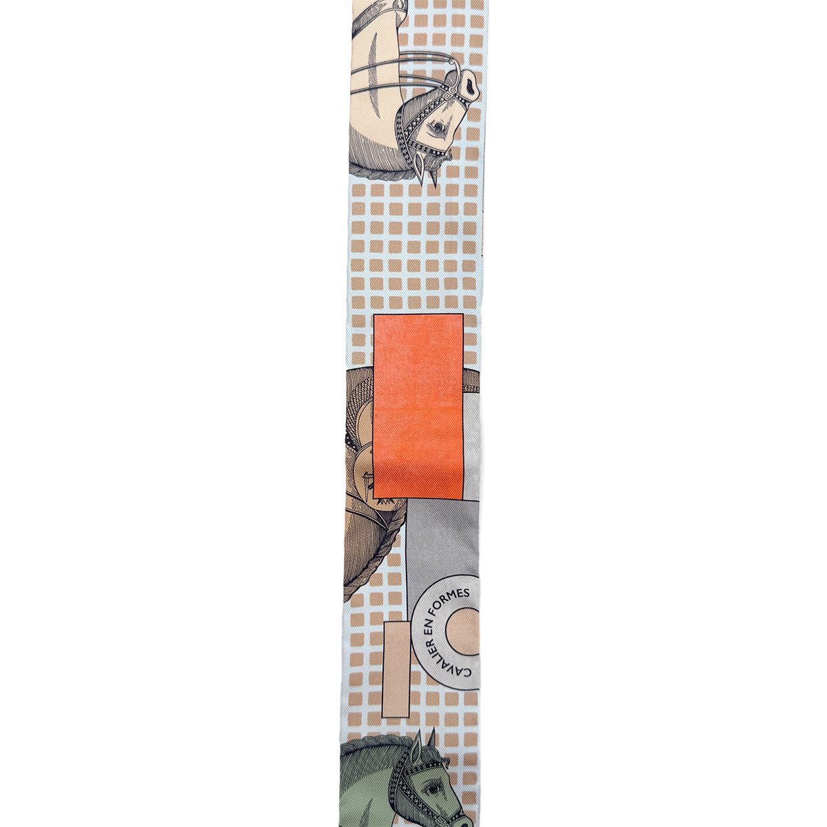 HERMES TWILLY CAVALIER EN FORMES SCARF MULTICOLOR SILK 90282095