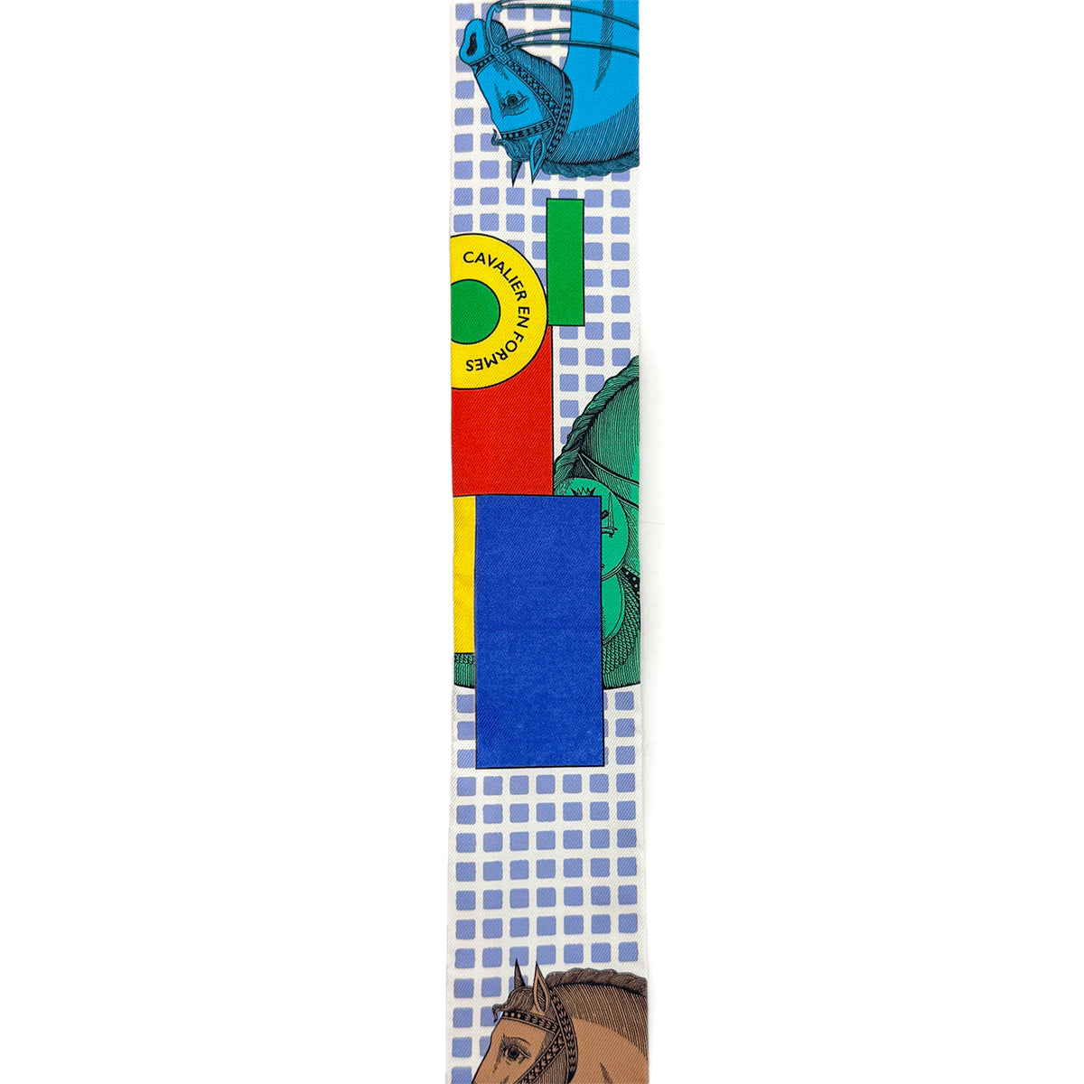 HERMES TWILLY CAVALIER EN FORMES SCARF MULTICOLOR SILK 90282096
