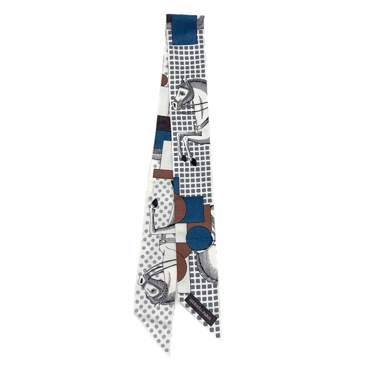 HERMES TWILLY CAVALIER EN FORMES SCARF MULTICOLOR SILK 90282100