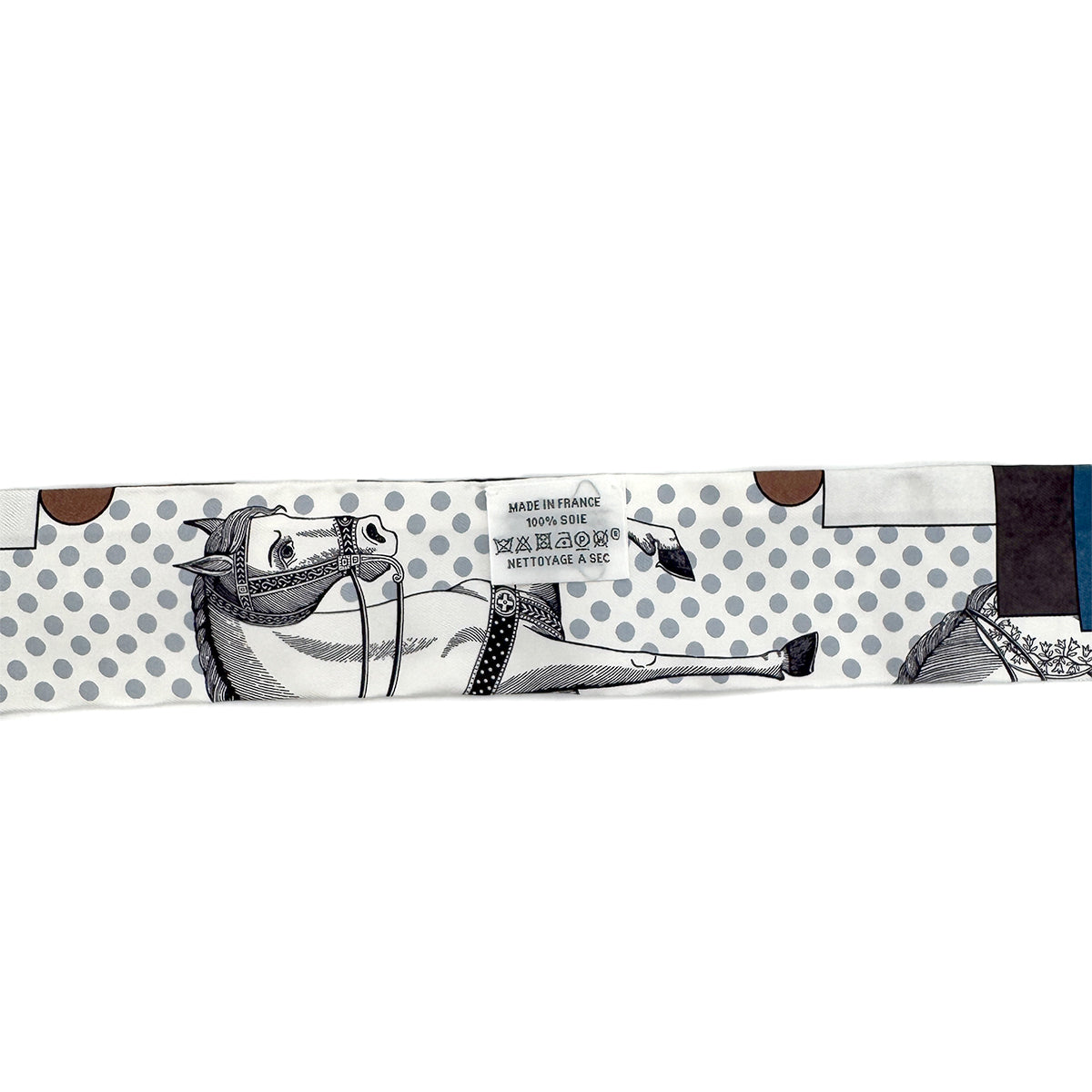 HERMES TWILLY CAVALIER EN FORMES SCARF MULTICOLOR SILK 90282100