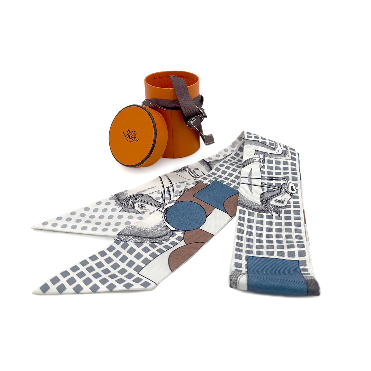 HERMES TWILLY CAVALIER EN FORMES SCARF MULTICOLOR SILK 90282100