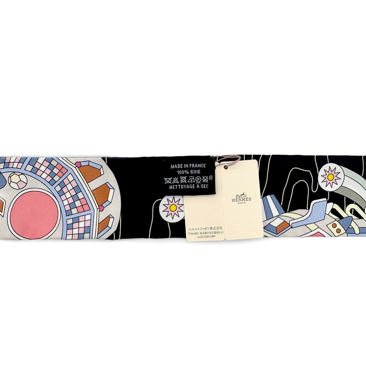 HERMES TWILLY ODYSSEY SCARF MULTICOLOR SILK 90282101