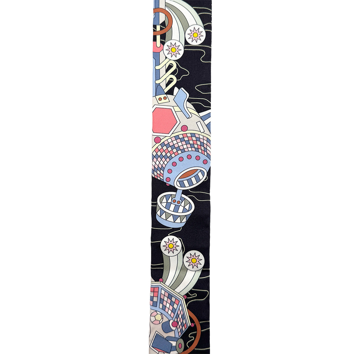 HERMES TWILLY ODYSSEY SCARF MULTICOLOR SILK 90282101
