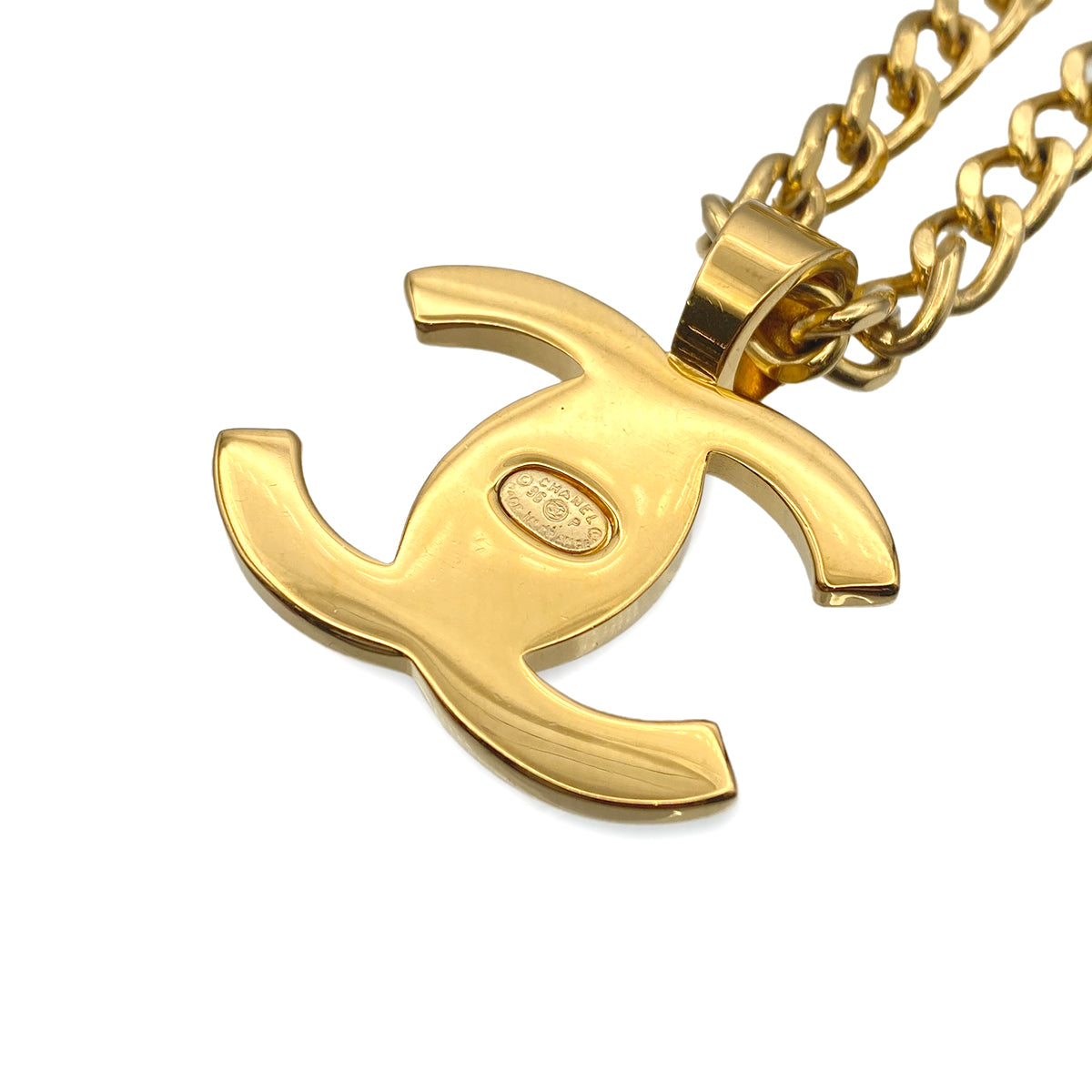 CHANEL VINTAGE NECKLACE COCOMARK TURN LOCK ACCESSORY 96P 90282102