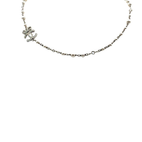 CHANEL NECKLACE COCOMARK FAUX PEARL RHINESTONE ACCESSORY A24V 90282103 - PURPOSE