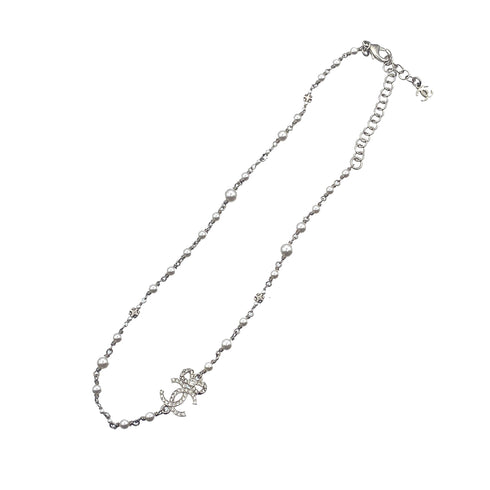 CHANEL NECKLACE COCOMARK FAUX PEARL RHINESTONE ACCESSORY A24V 90282103 - PURPOSE