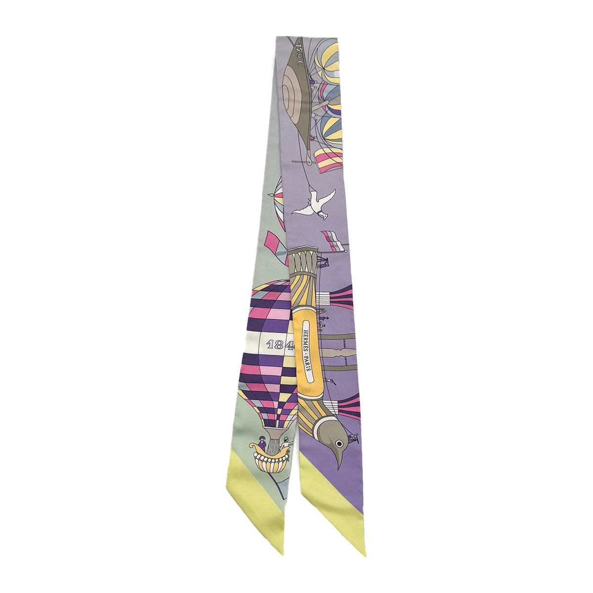 HERMES TWILLY LES FOILES DU CIEL SCARF MULTICOLOR SILK 90282105