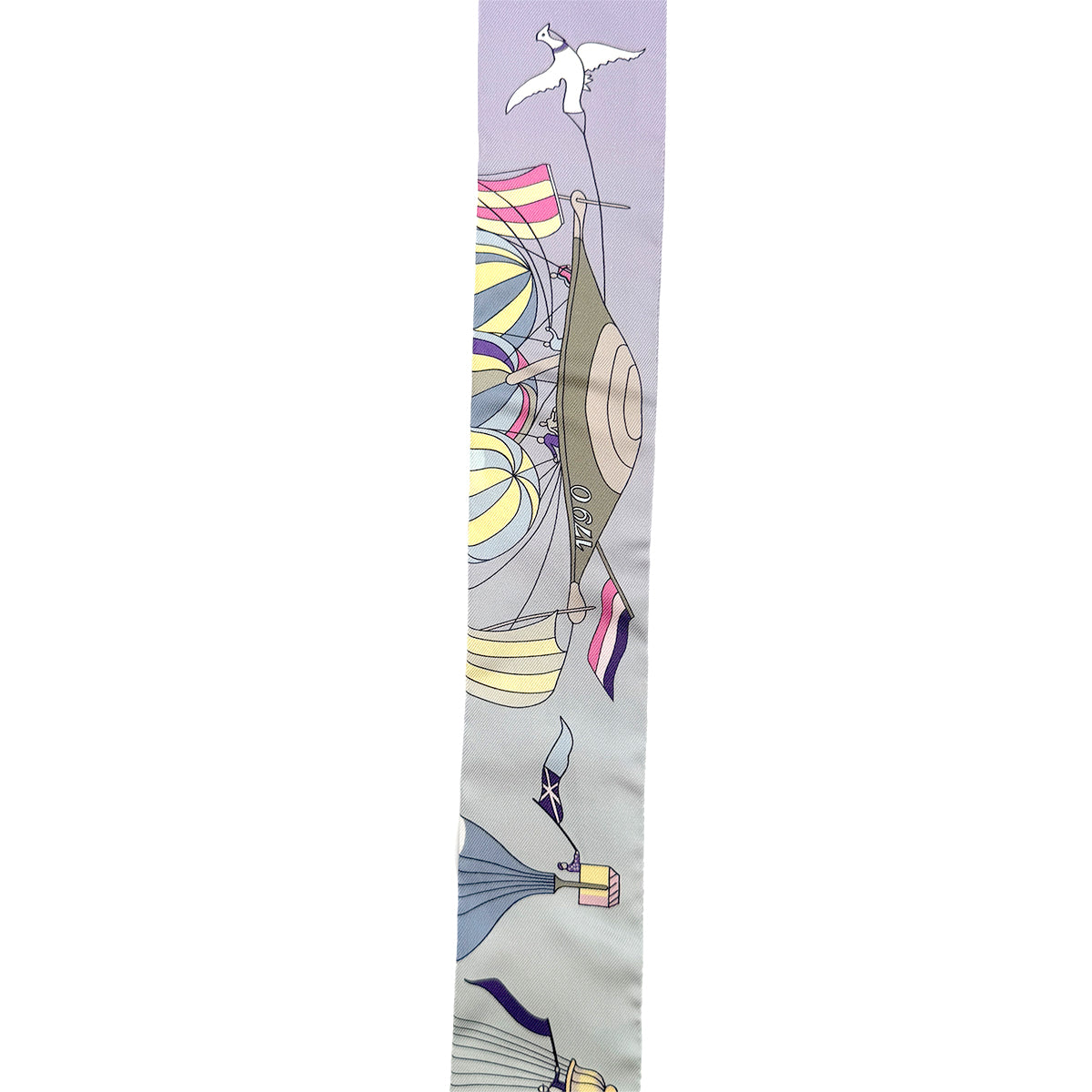 HERMES TWILLY LES FOILES DU CIEL SCARF MULTICOLOR SILK 90282105