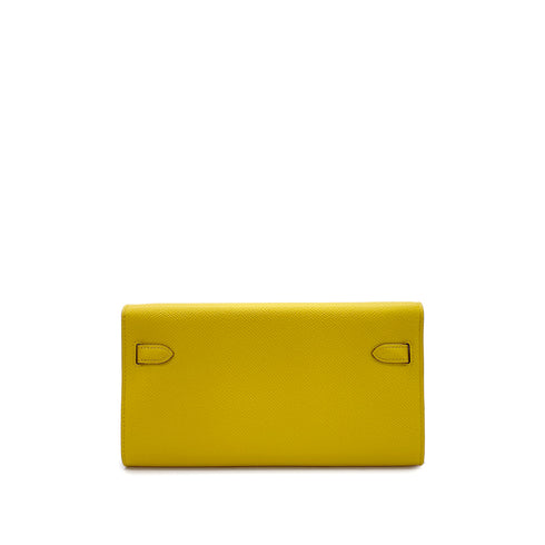 HERMES KELLY WALLET LONG TO GO JAUNE DE NAPLES VEAU EPSOM WALLET SHOULDER BAG B GHW 90282275 - PURPOSE