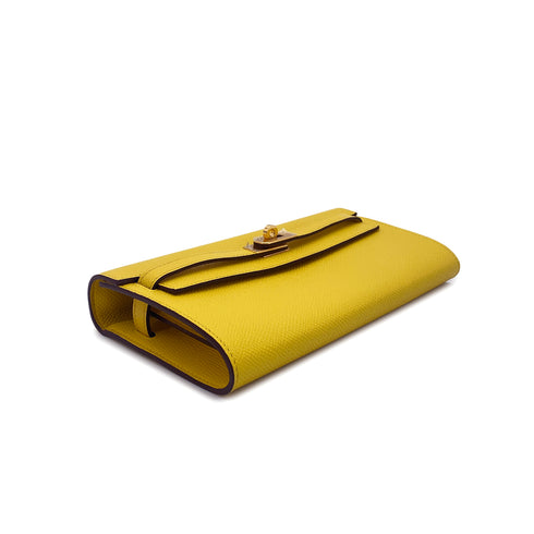 HERMES KELLY WALLET LONG TO GO JAUNE DE NAPLES VEAU EPSOM WALLET SHOULDER BAG B GHW 90282275 - PURPOSE
