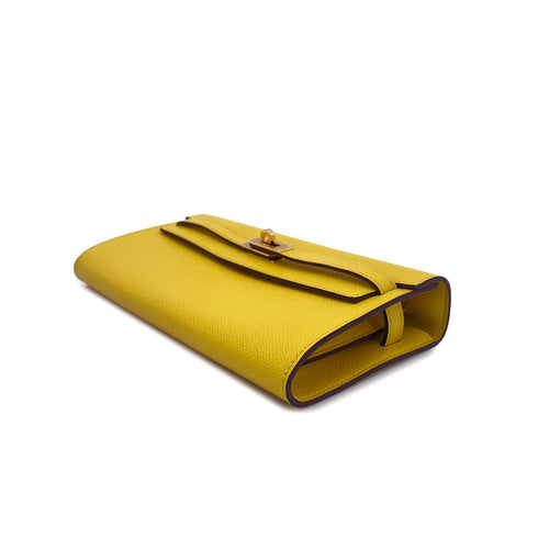 HERMES KELLY WALLET LONG TO GO JAUNE DE NAPLES VEAU EPSOM WALLET SHOULDER BAG B GHW 90282275 - PURPOSE
