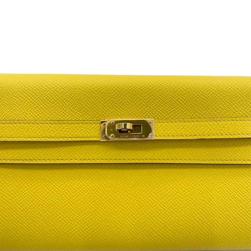 HERMES KELLY WALLET LONG TO GO JAUNE DE NAPLES VEAU EPSOM WALLET SHOULDER BAG B GHW 90282275 - PURPOSE
