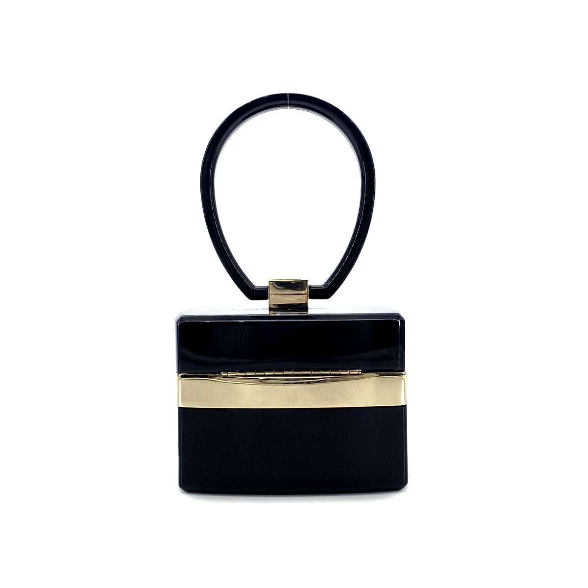CHANEL VINTAGE COCOMARK METIERS D'ART COLLECTION VANITY BAG BLACK GOLD PLASTIC 90282774