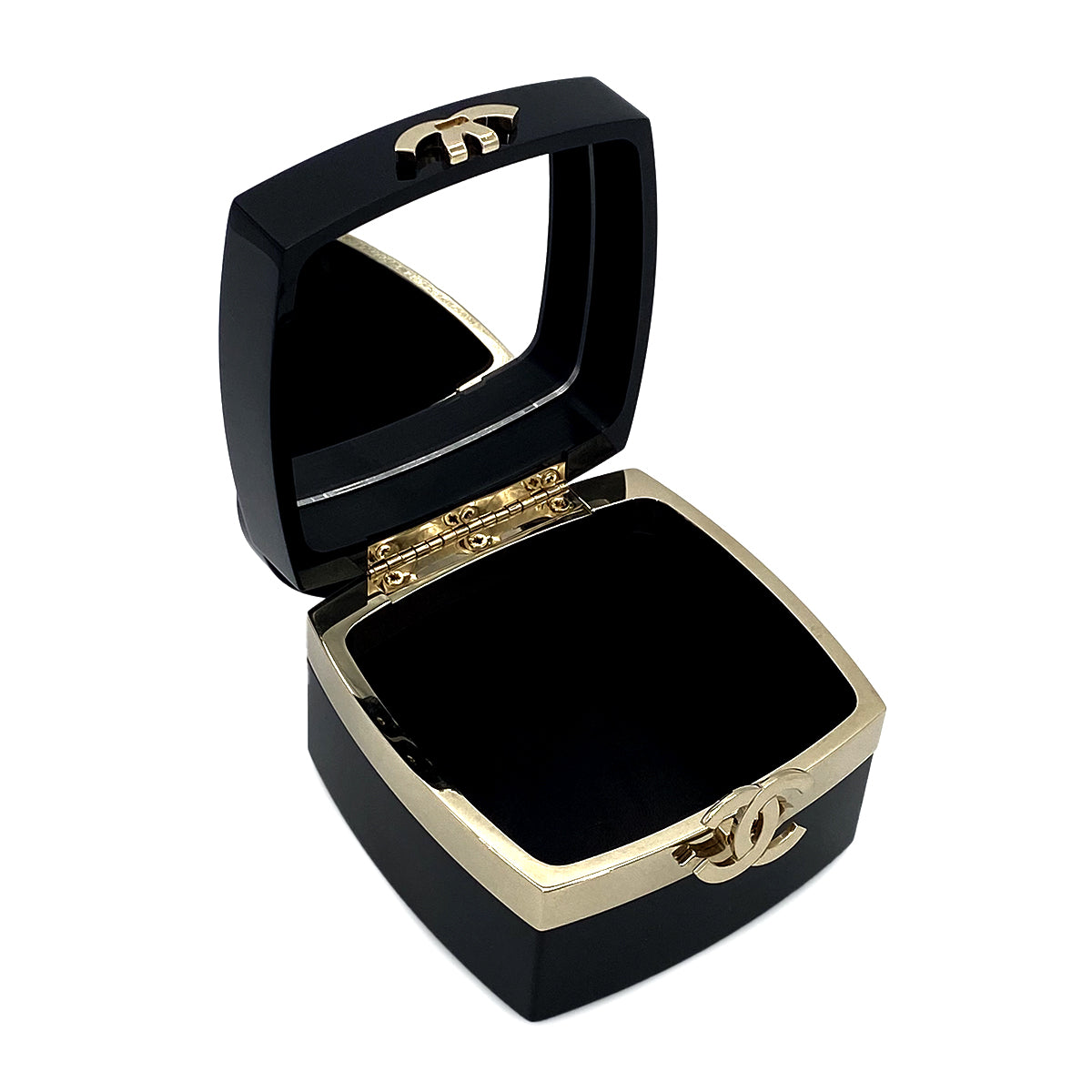 CHANEL VINTAGE COCOMARK METIERS D'ART COLLECTION VANITY BAG BLACK GOLD PLASTIC 90282774