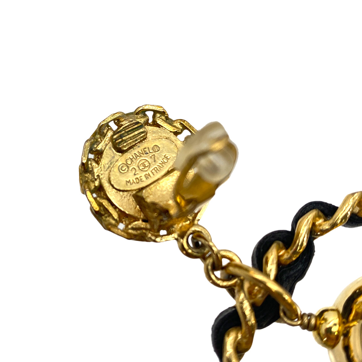 CHANEL VINTAGE EARRINGS COCOMARK CHAIN MOTIF ACCESSORY 90283091