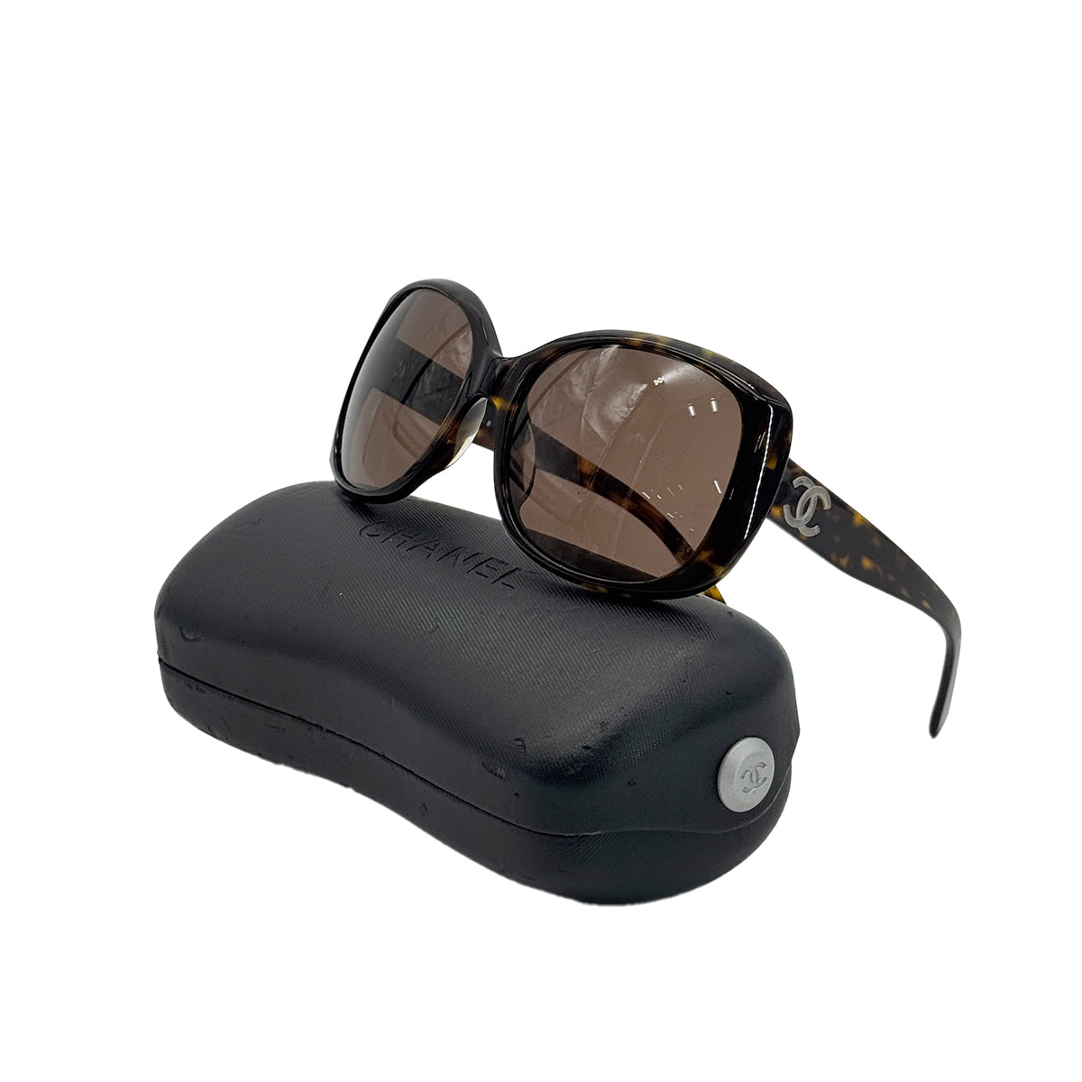 CHANEL VINTAGE SUNGLASSES COCOMARK BROWN EYEWEAR 90283096