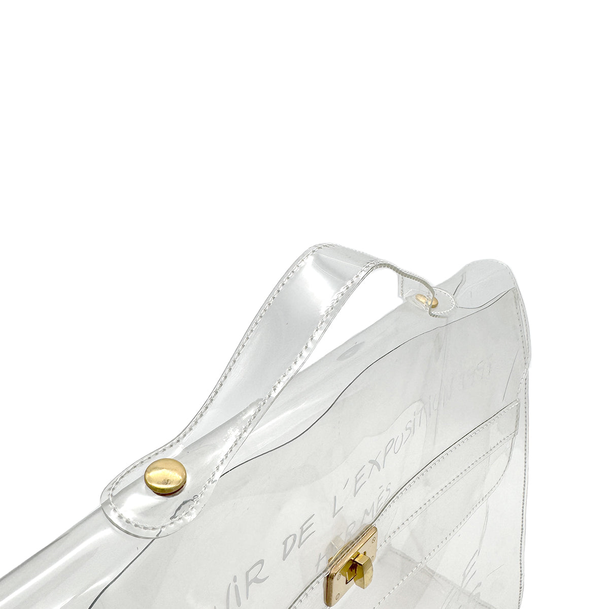 HERMES VINYL KELLY SOUVENIRDEL' EXPOSITION 1997 CLEAR HAND BAG 90283103