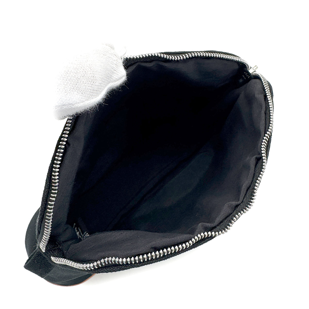 HERMES BOLIDE POUCH 20 BLACK TOILE H 90283108