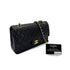 CHANEL VINTAGE CLASSIC FLAP MEDIUM CHAIN SHOULDER BAG BLACK LAMB SKIN 90283114 - PURPOSE