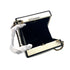 CHANEL N°5 PERFUME BOX CLUTCH CHAIN SHOULDER BAG BLACK WHITE LEATHER 90283120 - PURPOSE