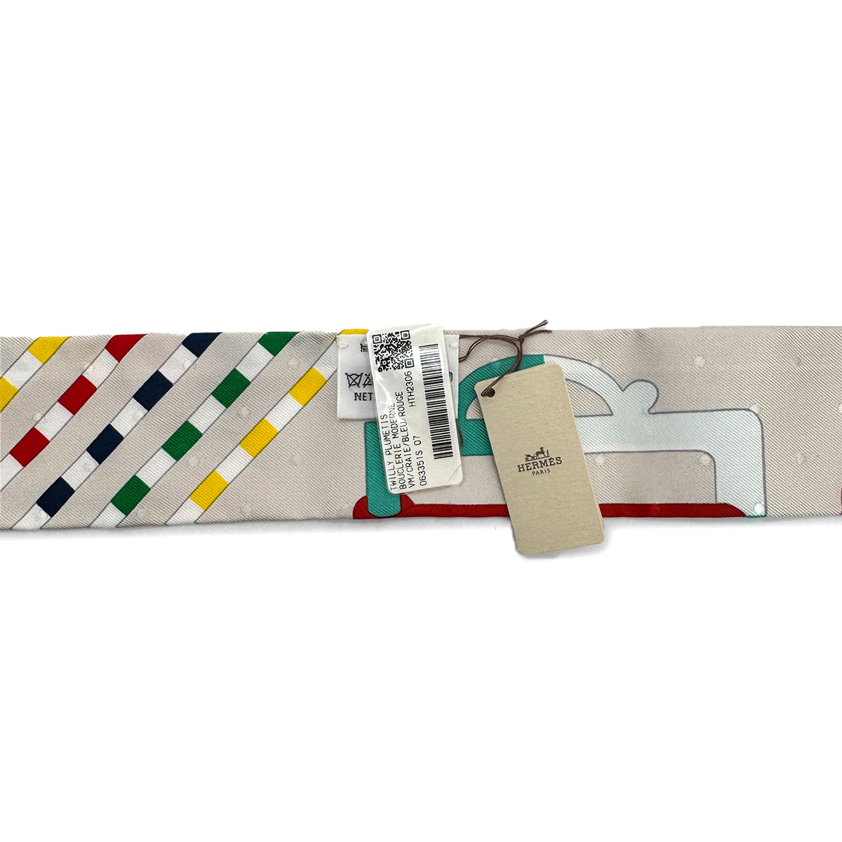 HERMES TWILLY BOUCLERIE MODERNE SCARF MULTICOLOR SILK 90283132