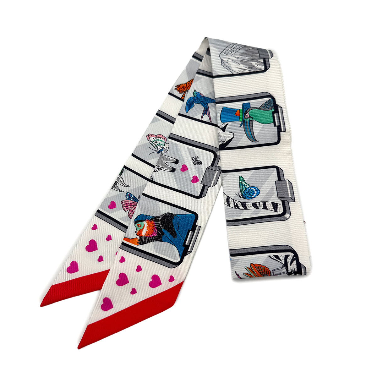 HERMES TWILLY STORY SCARF MULTICOLOR SILK 90283133