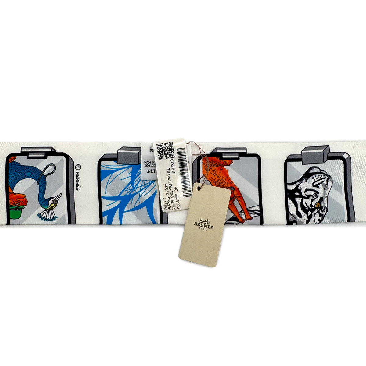 HERMES TWILLY STORY SCARF MULTICOLOR SILK 90283133