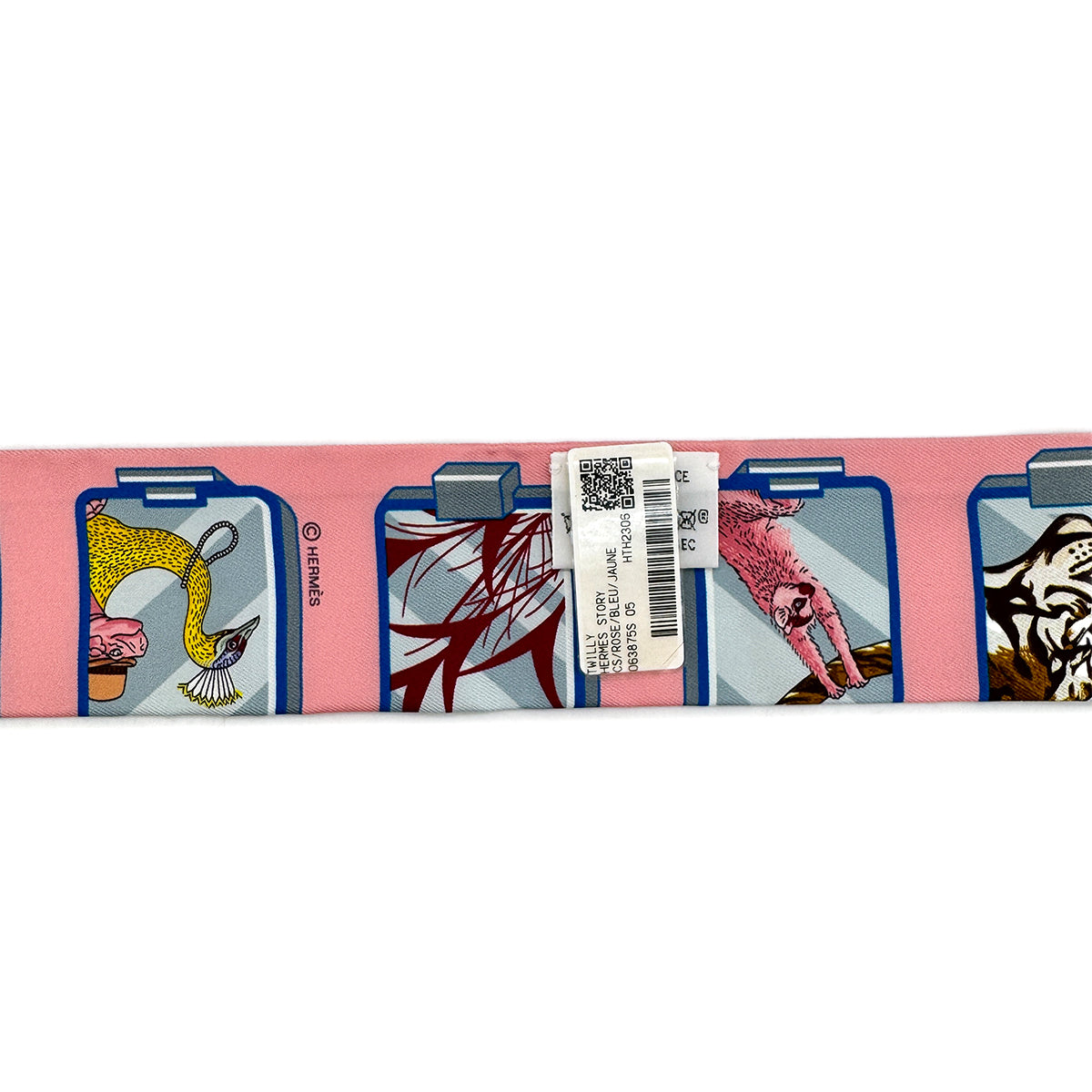 HERMES TWILLY STORY SCARF MULTICOLOR SILK 90283134