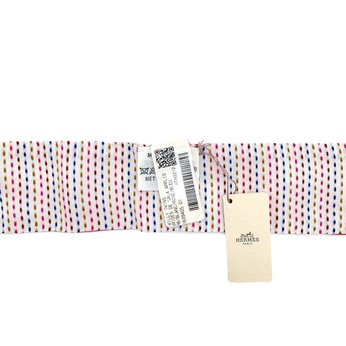 HERMES TWILLY TWINS BRIDES DE GALA APPLIQ SCARF MULTICOLOR SILK 90283136