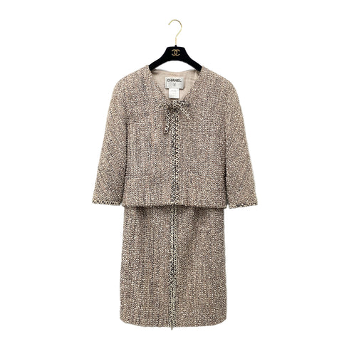 CHANEL JACKET SKIRT SET PINK TWEED 40 03P RTW 90283146 - PURPOSE