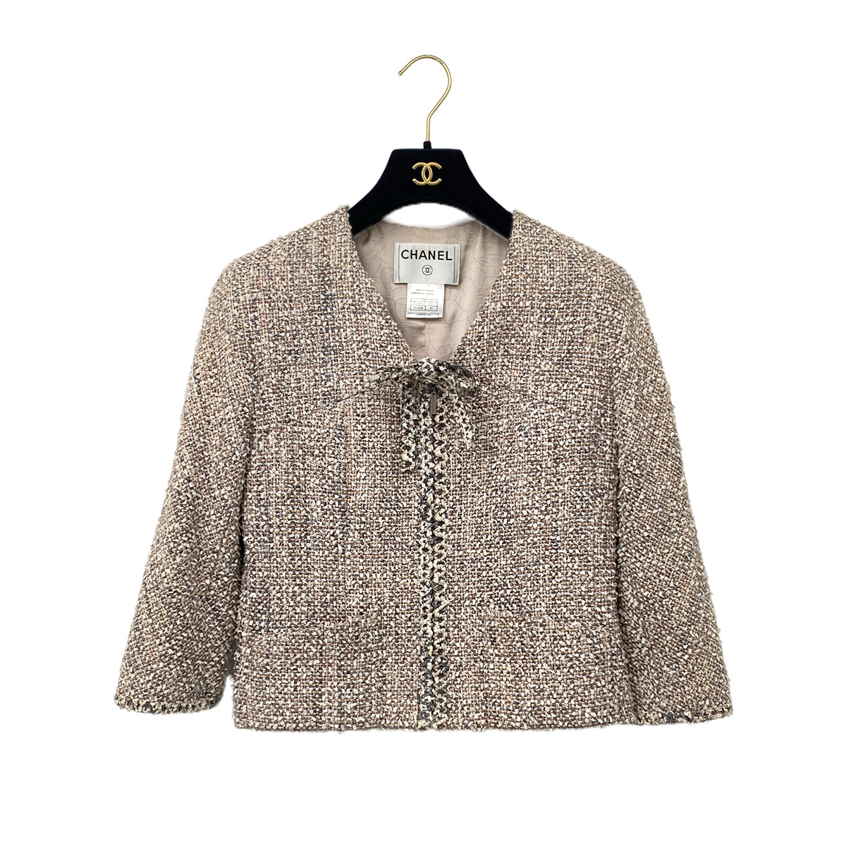 CHANEL VINTAGE JACKET SKIRT SET PINK TWEED 40 03P RTW 90283146