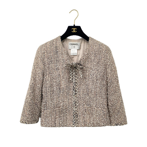 CHANEL JACKET SKIRT SET PINK TWEED 40 03P RTW 90283146 - PURPOSE