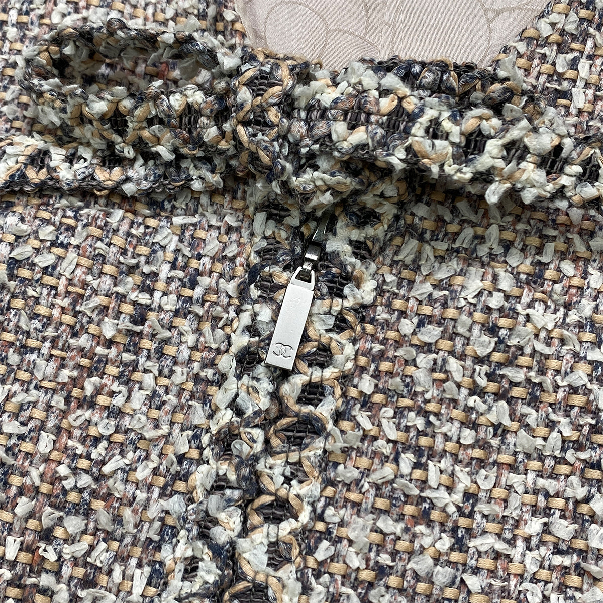 CHANEL VINTAGE JACKET SKIRT SET PINK TWEED 40 03P RTW 90283146