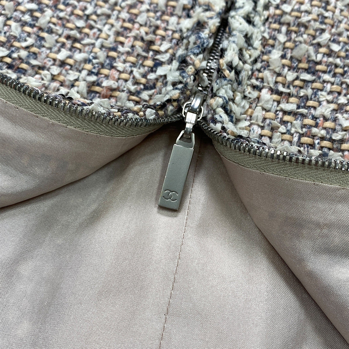 CHANEL VINTAGE JACKET SKIRT SET PINK TWEED 40 03P RTW 90283146