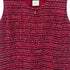 CHANEL TWEED COCO BUTTON SLEEVELESS ZIP DRESS RED WOOL 42 01A RTW 90283150 - PURPOSE