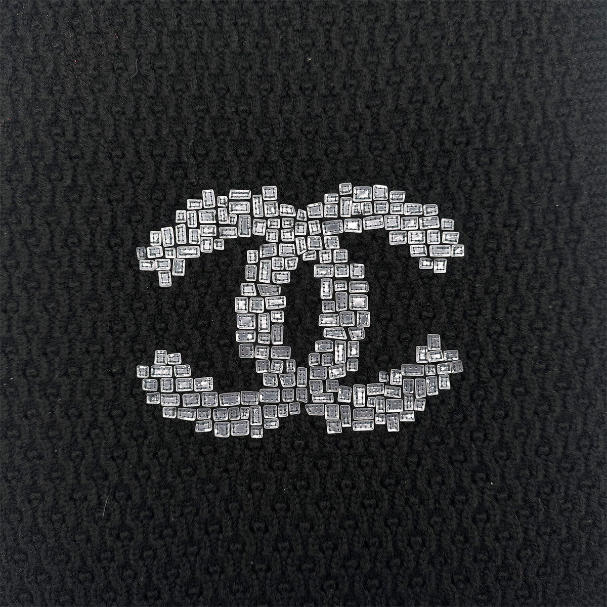 CHANEL COCOMARK CASHMERE SCARF BLACK ACCESSORY 90283156
