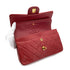 CHANEL VINTAGE CLASSIC FLAP SMALL CHAIN SHOULDER BAG RED LAMB SKIN 90283454 - PURPOSE