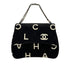 CHANEL VINTAGE LOGO PRINT CHAIN HAND BAG BLACK CANVAS 90283457 - PURPOSE