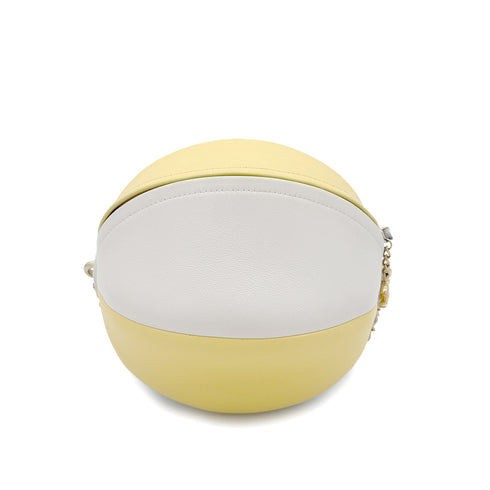 CHANEL BEACH COLLECTION 19SS BEACH BALL CHAIN SHOULDER BAG YELLOW WHITE LEATHER 90283470 - PURPOSE