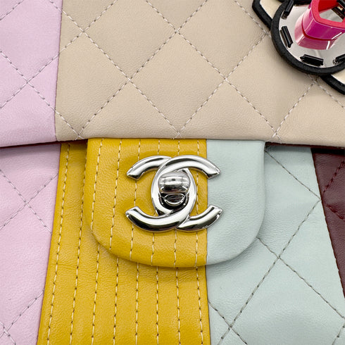 CHANEL MATELASSE CHAIN SHOULDER BAG FLOWER MULTICOLOR LAMB SKIN 90283471 - PURPOSE