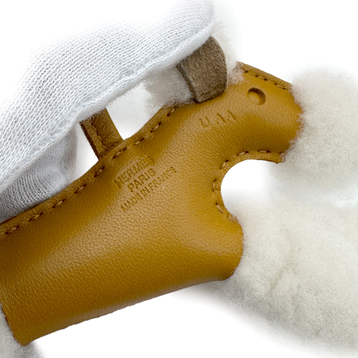 HERMES BUDY CHARM SESAMI AGNEAU MILO MOUTON U 90283592