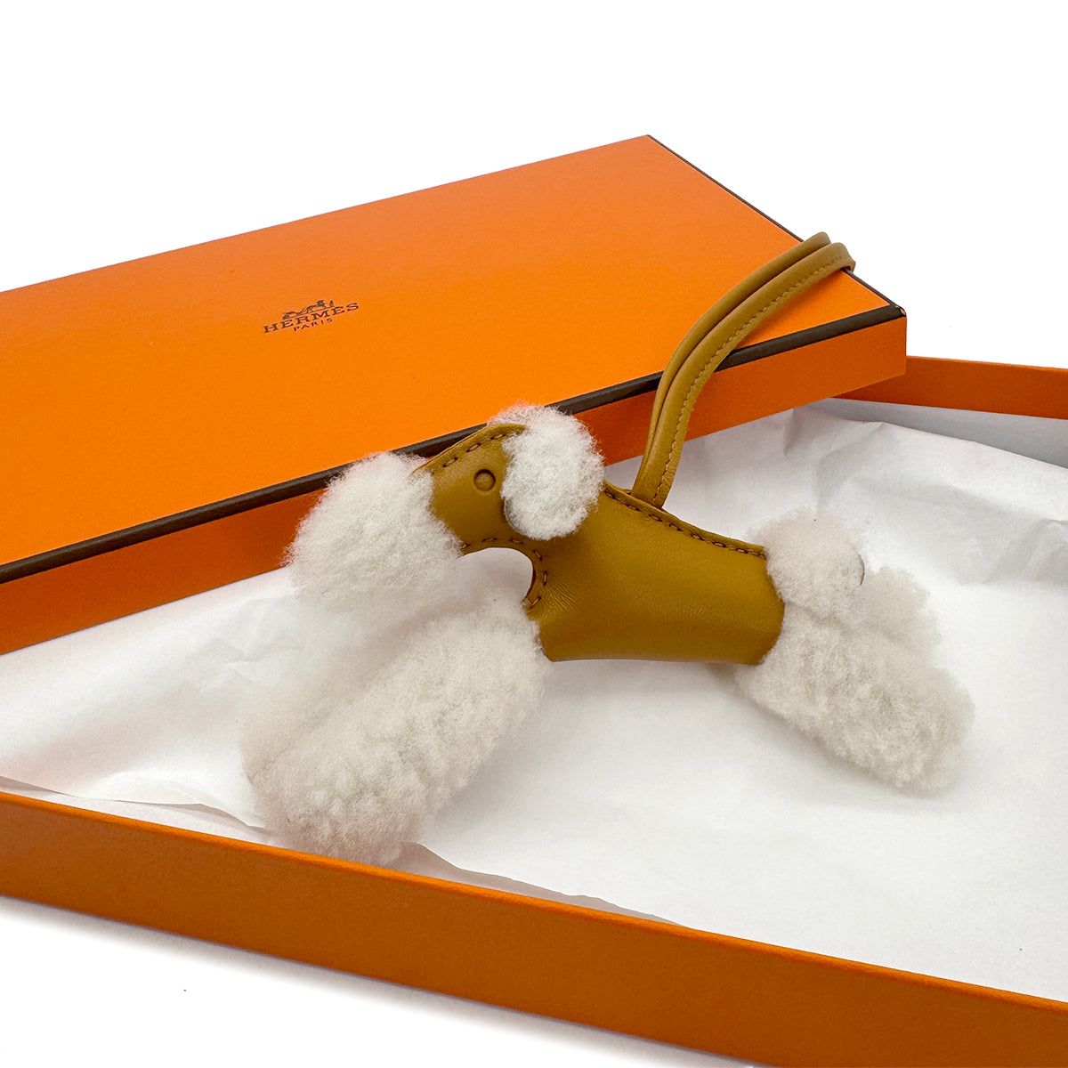 HERMES BUDY CHARM SESAMI AGNEAU MILO MOUTON U 90283592