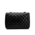 CHANEL VINTAGE MATELASSE HALF MOON CHAIN SHOULDER BAG BLACK LAMB SKIN 90283593 - PURPOSE