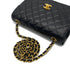 CHANEL VINTAGE MATELASSE HALF MOON CHAIN SHOULDER BAG BLACK LAMB SKIN 90283593 - PURPOSE