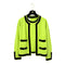 CHANEL VINTAGE COCO BUTTON KNIT TOPS CARDIGAN SET YELLOW BLACK CASHMERE 42 P04 RTW 90283633 - PURPOSE