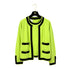 CHANEL VINTAGE COCO BUTTON KNIT TOPS CARDIGAN SET YELLOW BLACK CASHMERE 42 P04 RTW 90283633 - PURPOSE