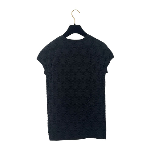 CHANEL KNIT TOPS SHORT SLEEVE BLACK COTTON 40 P53 RTW 90283635 - PURPOSE