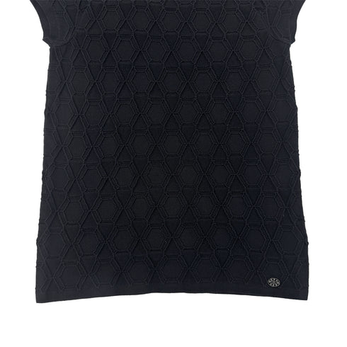 CHANEL KNIT TOPS SHORT SLEEVE BLACK COTTON 40 P53 RTW 90283635 - PURPOSE