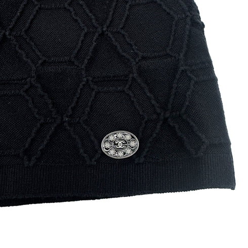 CHANEL KNIT TOPS SHORT SLEEVE BLACK COTTON 40 P53 RTW 90283635 - PURPOSE